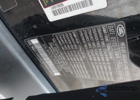 2015 Land Rover Range Rover Sport 3.0L V6 Supercharged Hse из США, поврежденный, VIN SALWR2VF2FA515926